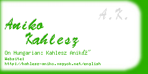 aniko kahlesz business card